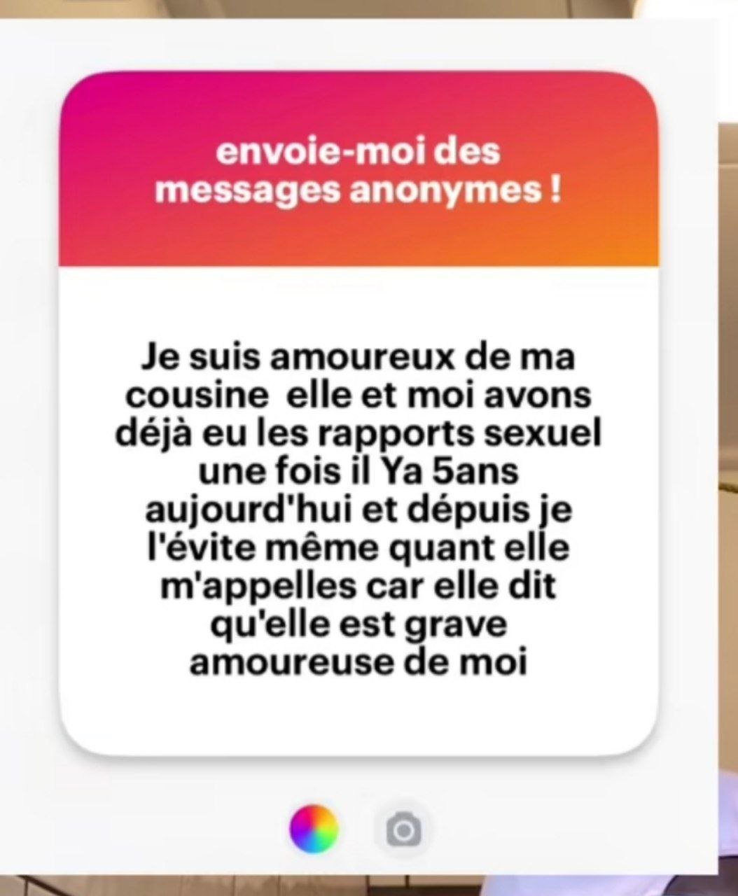 Avec ma cousine, un dilemme